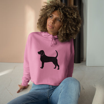 Bloodhound Silhouette Women's Crop Hoodie