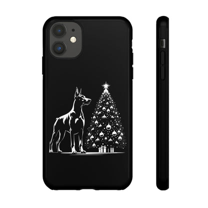 Doberman Christmas Tree iPhone Case