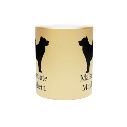 Malamute Mayhem Metallic Coffee Mug