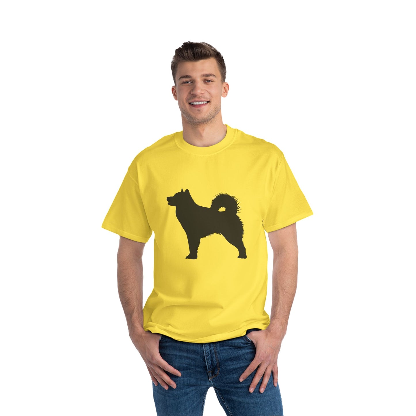 Malamute Silhouette Men's Short-Sleeve Crewneck Tee