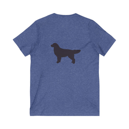 Golden Silhouette Unisex Short Sleeve V-Neck Tee