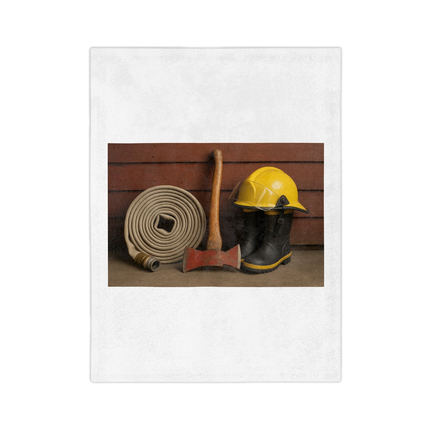 Fire/Rescue Appreciation Velveteen Microfiber Blanket