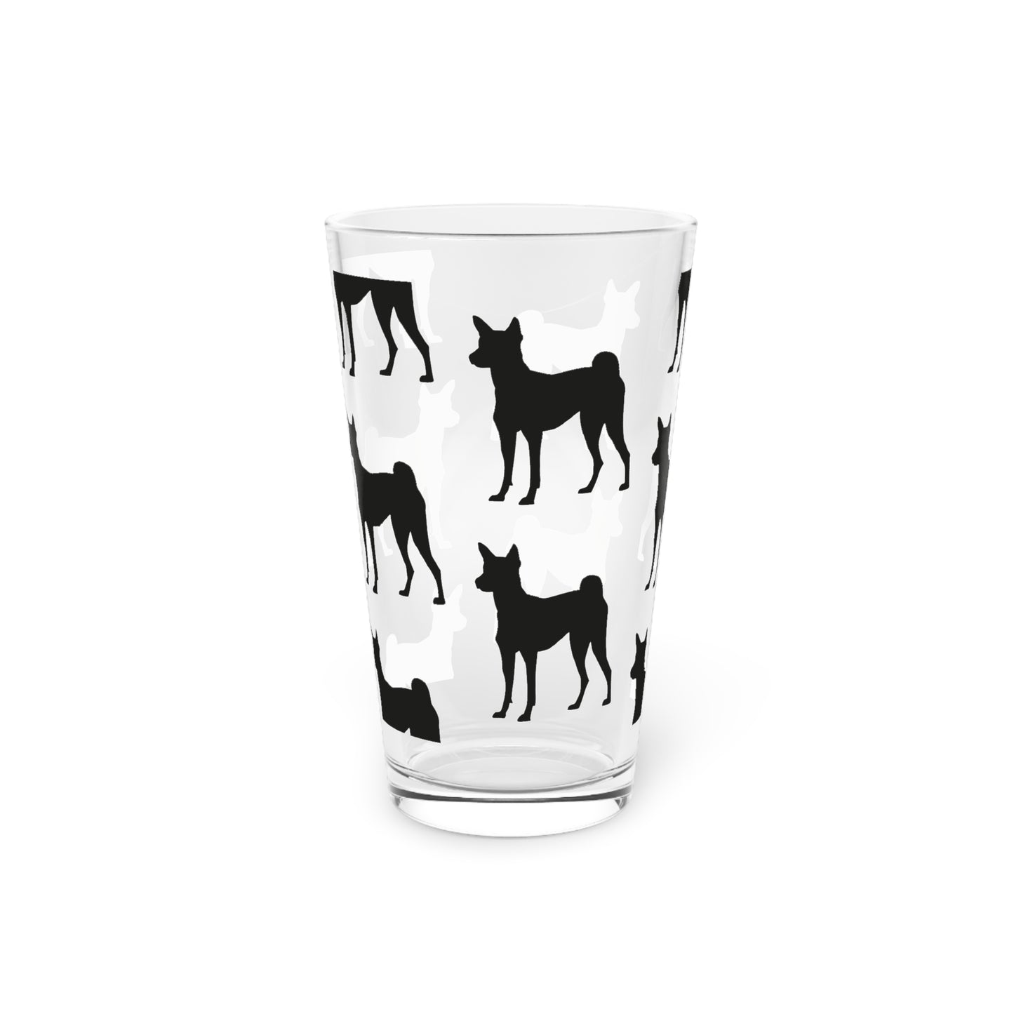 Basenji  Silhouette Drinking Glass