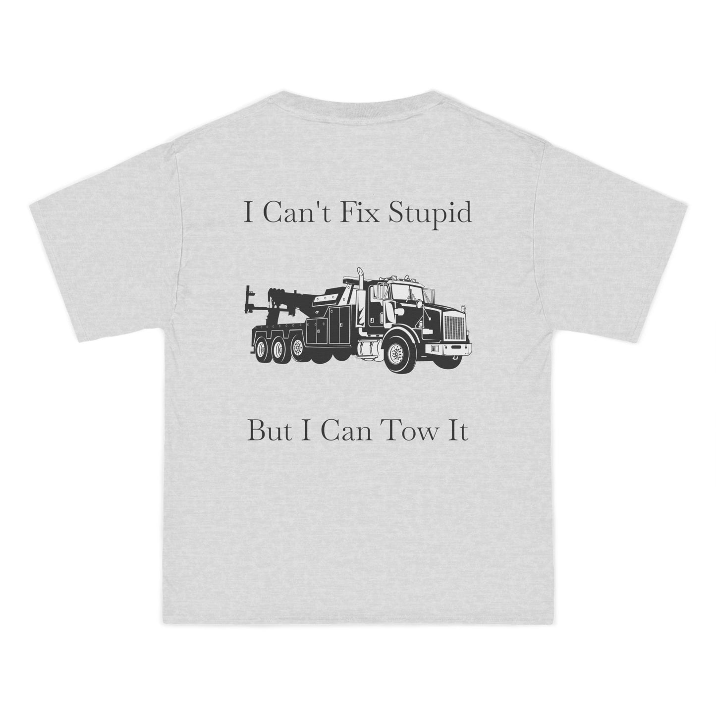 I Can't Fix Stupid Heavy Tow Truck Men's Short-Sleeve Crewneck Tee