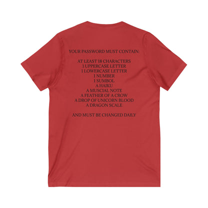 Password Unisex Short Sleeve V-Neck Tee