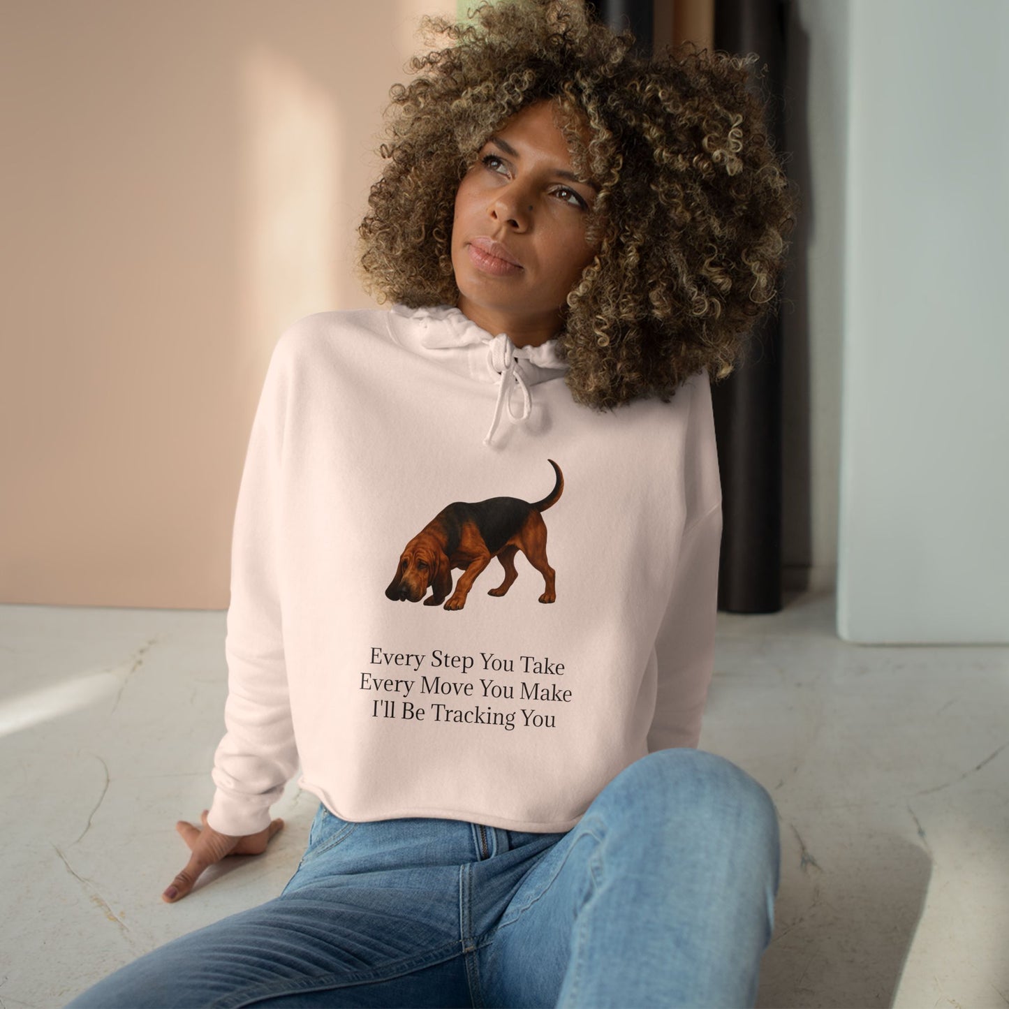 Tracking You Women's Crop Hoodie