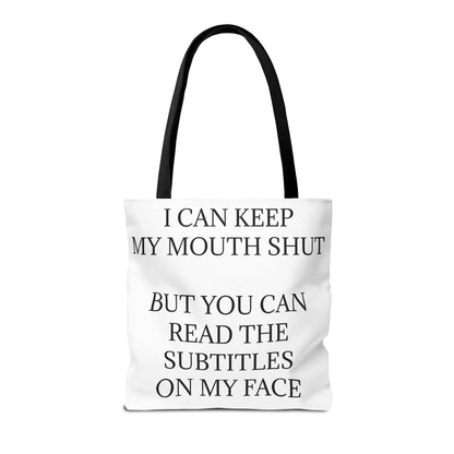 Subtitles Tote Bag