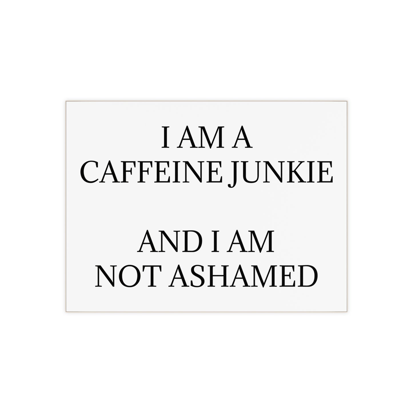 Caffeine Junkie Ceramic Photo Tile