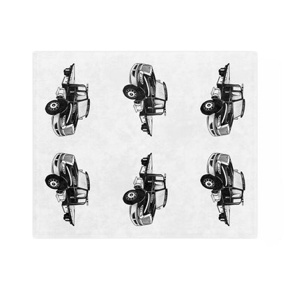 Flatbed Tow Truck Velveteen Microfiber Blanket