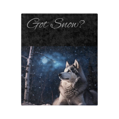 Got Snow? Velveteen Microfiber Blanket