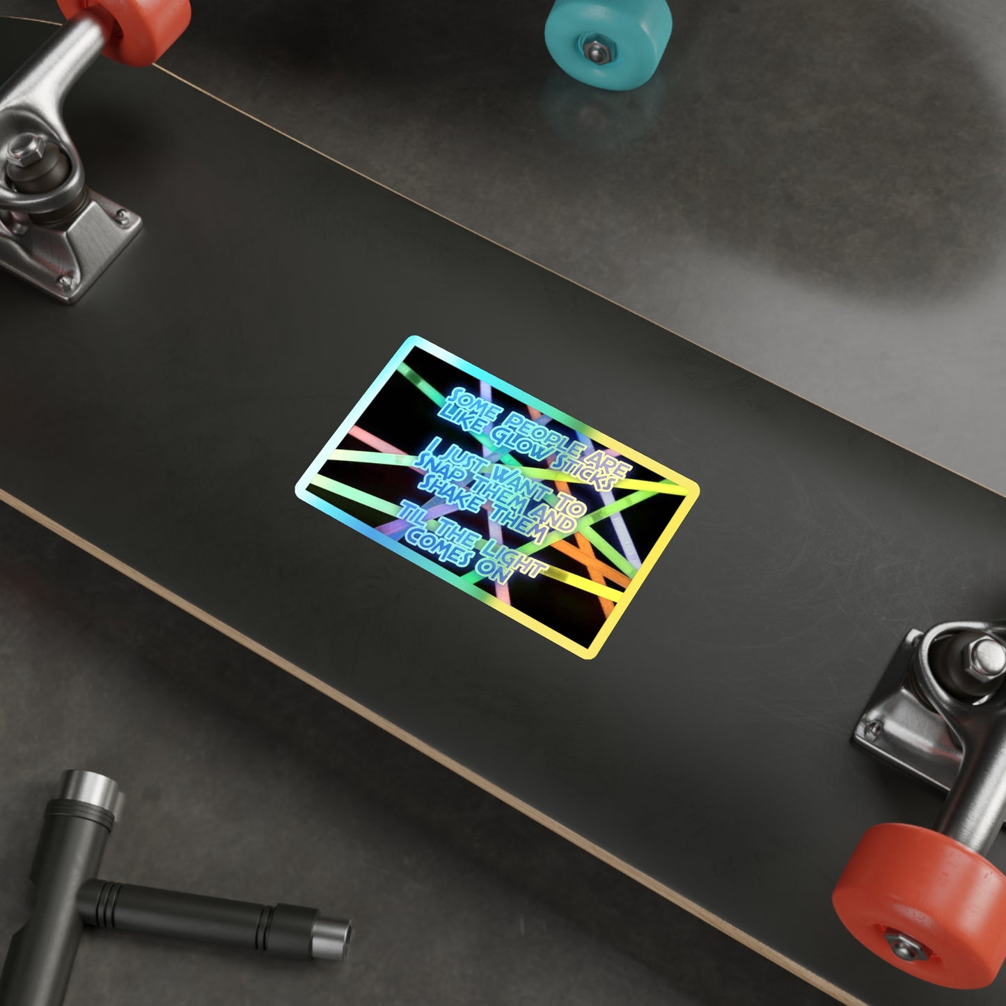 Glow Sticks Holographic Sticker