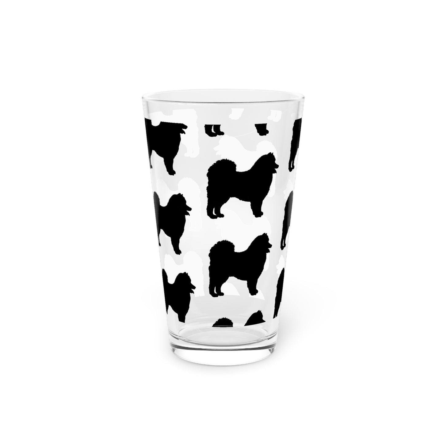 Samoyed Silhouette Drinking Glass
