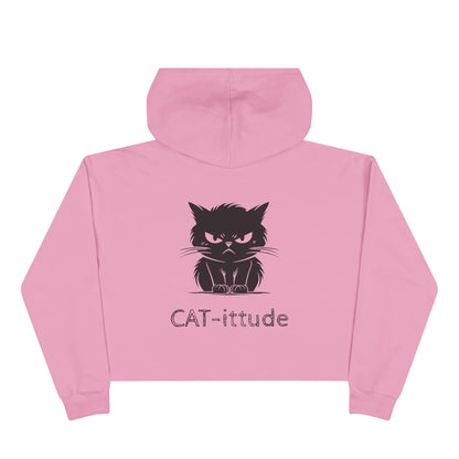 CAT-ittude Women's Crop Hoodie