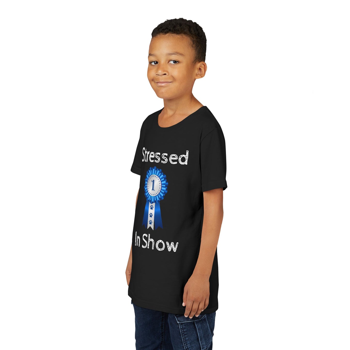 Stressed In Show Youth Unisex Short Sleeve Crewneck Tee