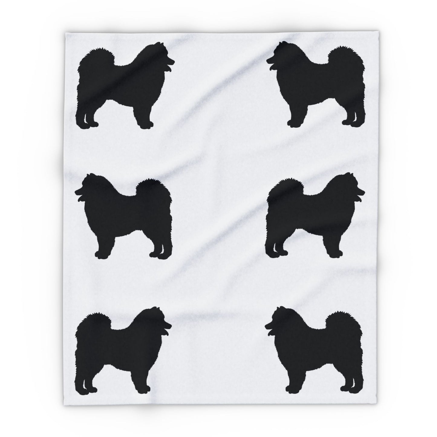 Samoyed Silhouette Arctic Fleece Blanket