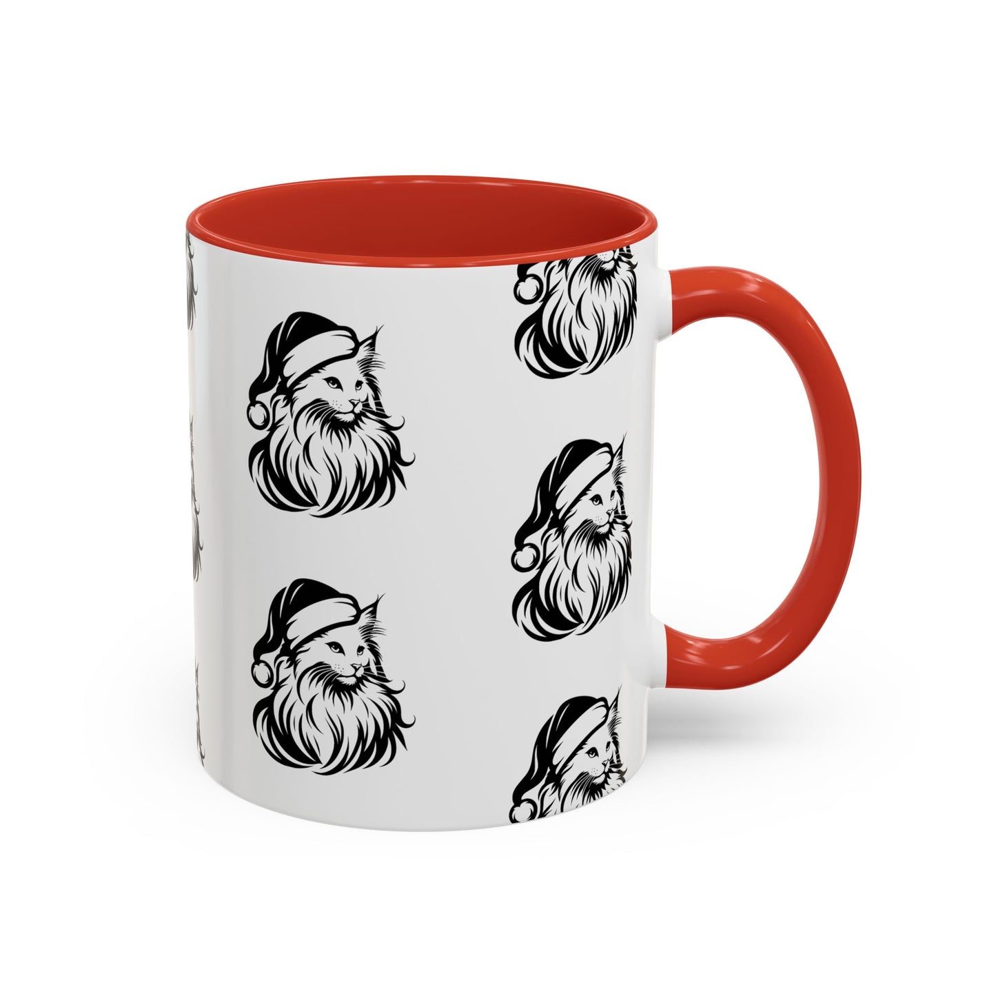 Santa Paws Cat 2-Tone Coffee Mug