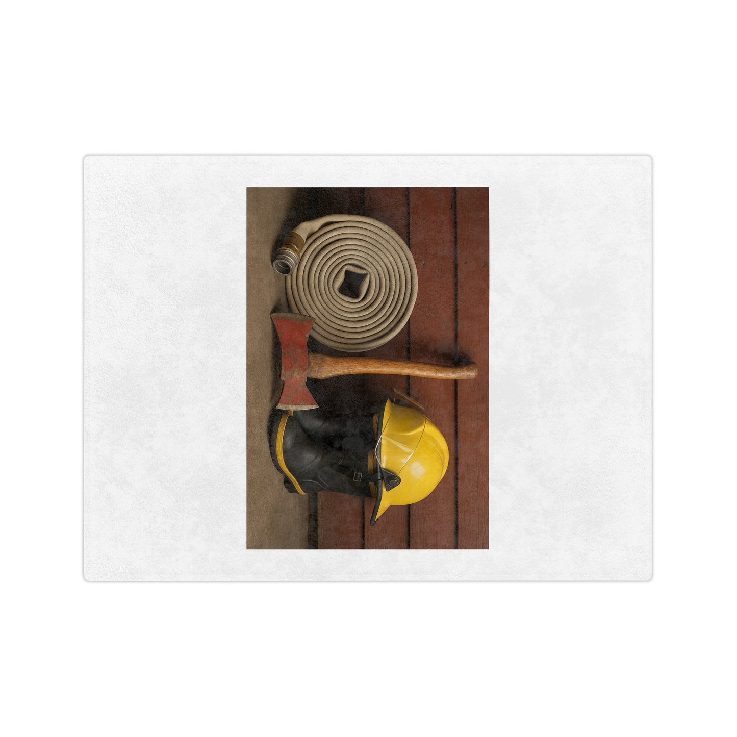 Fire/Rescue Appreciation Velveteen Microfiber Blanket