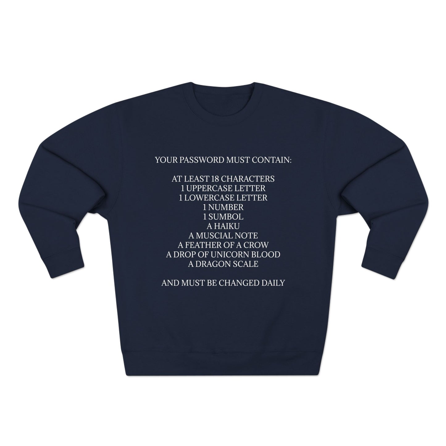 Password Unisex Crewneck Sweatshirt