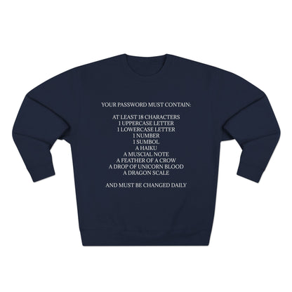 Password Unisex Crewneck Sweatshirt