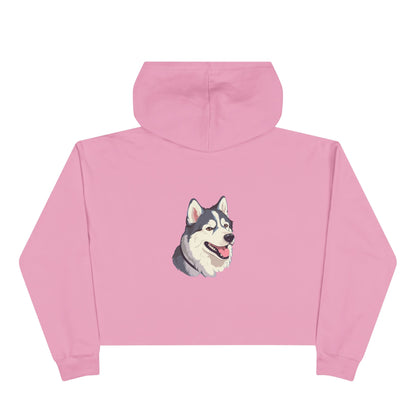Malamute Head Women's Crop Hoodie