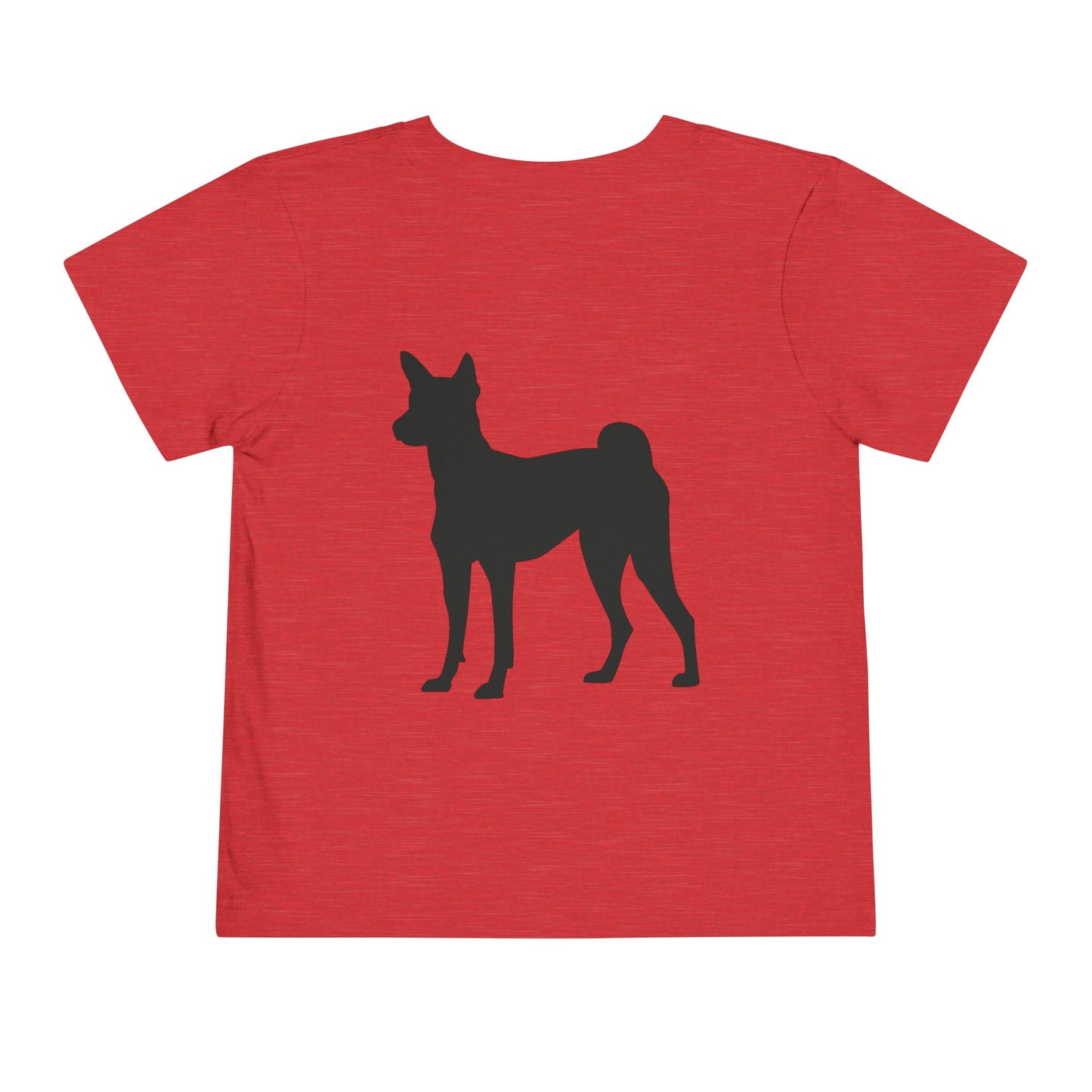 Basenji Silhouette Toddler Unisex Short Sleeve Crewneck Tee