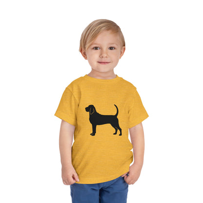 Bloodhound Silhouette Toddler Unisex Short Sleeve Crewneck Tee