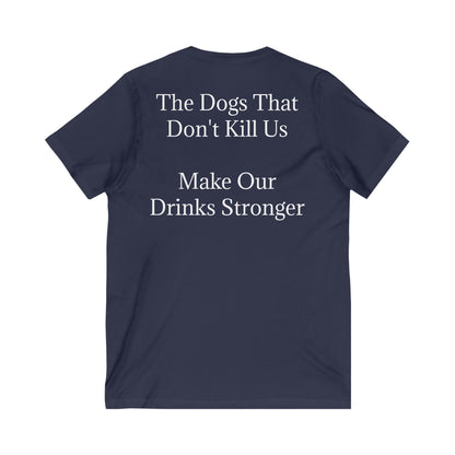 Drinks Stronger Unisex Short Sleeve V-Neck Tee