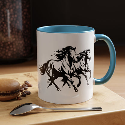 Horsin' Around 2-Tone Coffee Mug