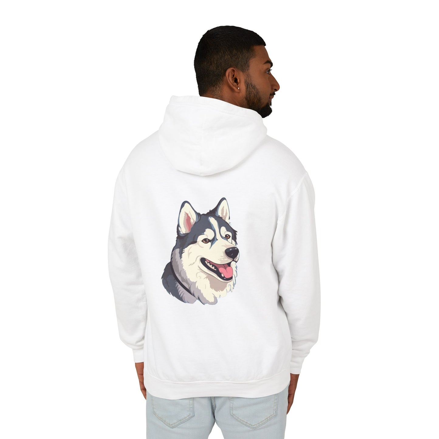 Malamute Head Unisex Lightweight Hoodie