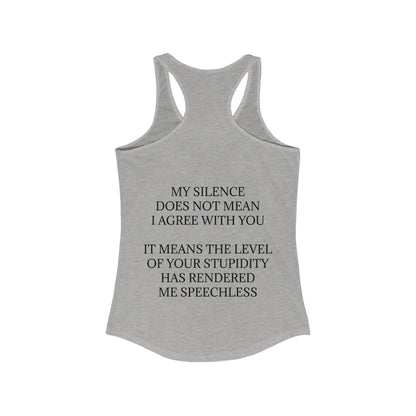 Speechless Women's Racerback Tank