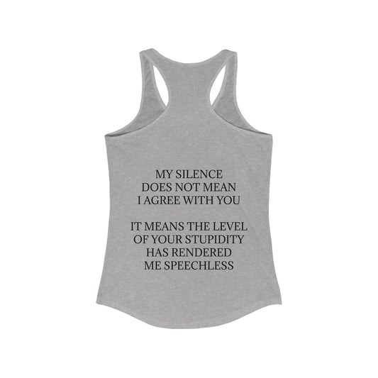 Speechless Women's Racerback Tank