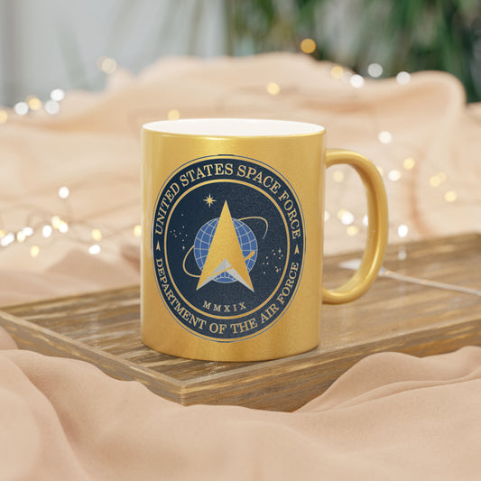 US Space Force Metallic Coffee Mug