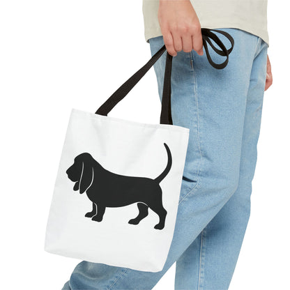 Basset Hound Silhouette Tote Bag