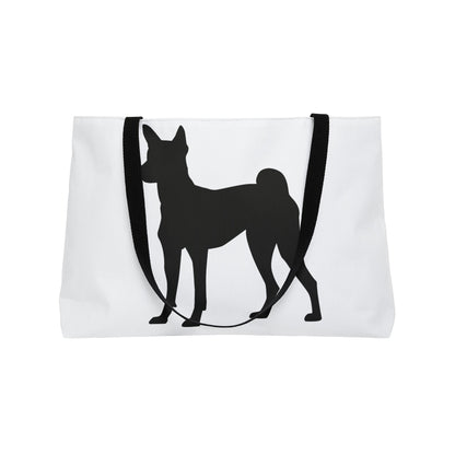 Basenji Silhouette Weekender Tote Bag