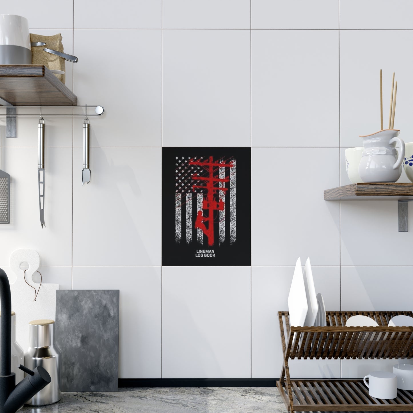 Lineman Ceramic Photo Tile