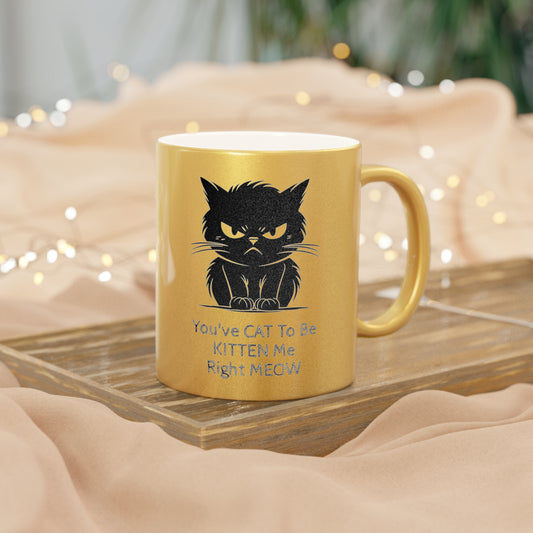 Kitten Me Metallic Coffee Mug