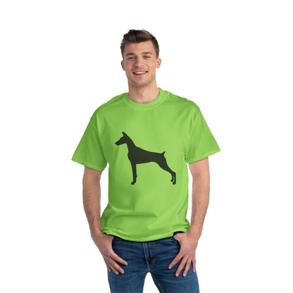 Doberman Silhouette Men's Short-Sleeve Crewneck Tee