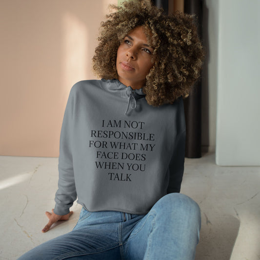 When You Talk Women's Crop Hoodie