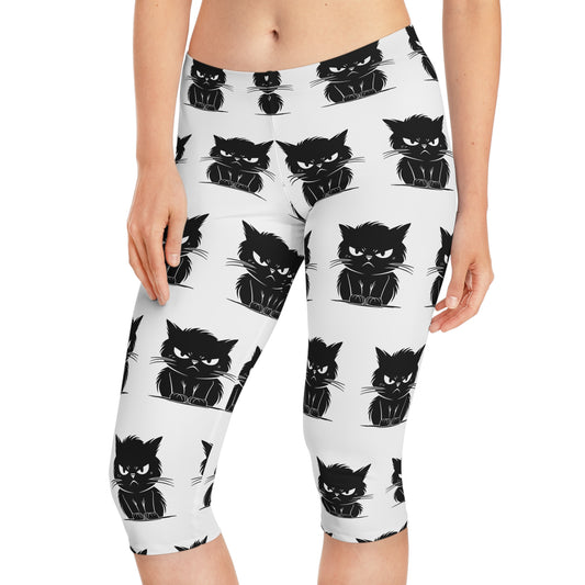 Angry Cat Women's Capri Leggings
