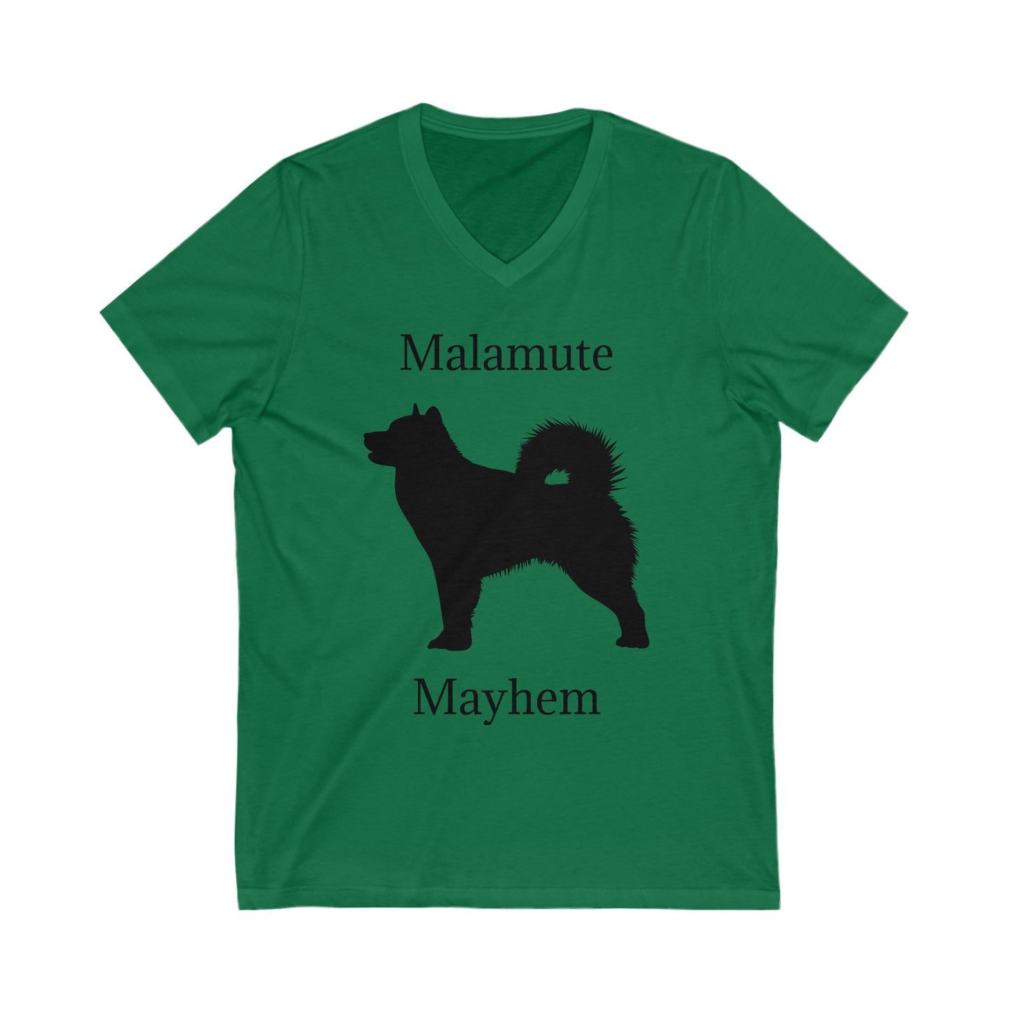 Malamute Mayhem Unisex Short Sleeve V-Neck Tee