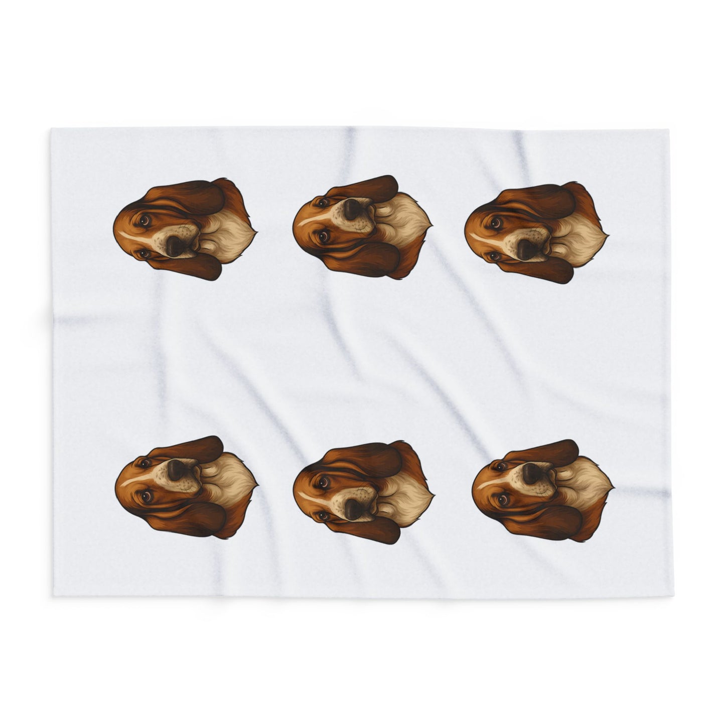 Basset Hound Head Arctic Fleece Blanket
