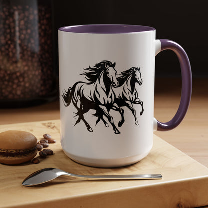 Horsin' Around 2-Tone Coffee Mug