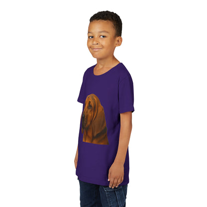 Bloodhound Head Youth Unisex Short Sleeve Crewneck Tee