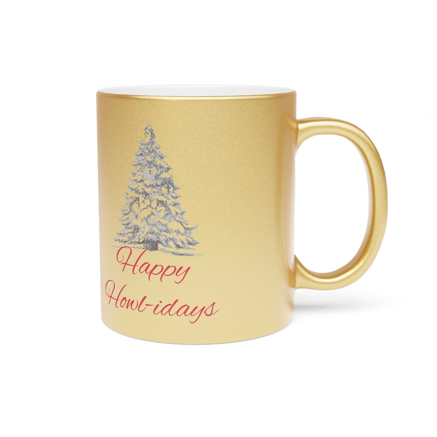 Happy Howl-idays Metallic Coffee Mug