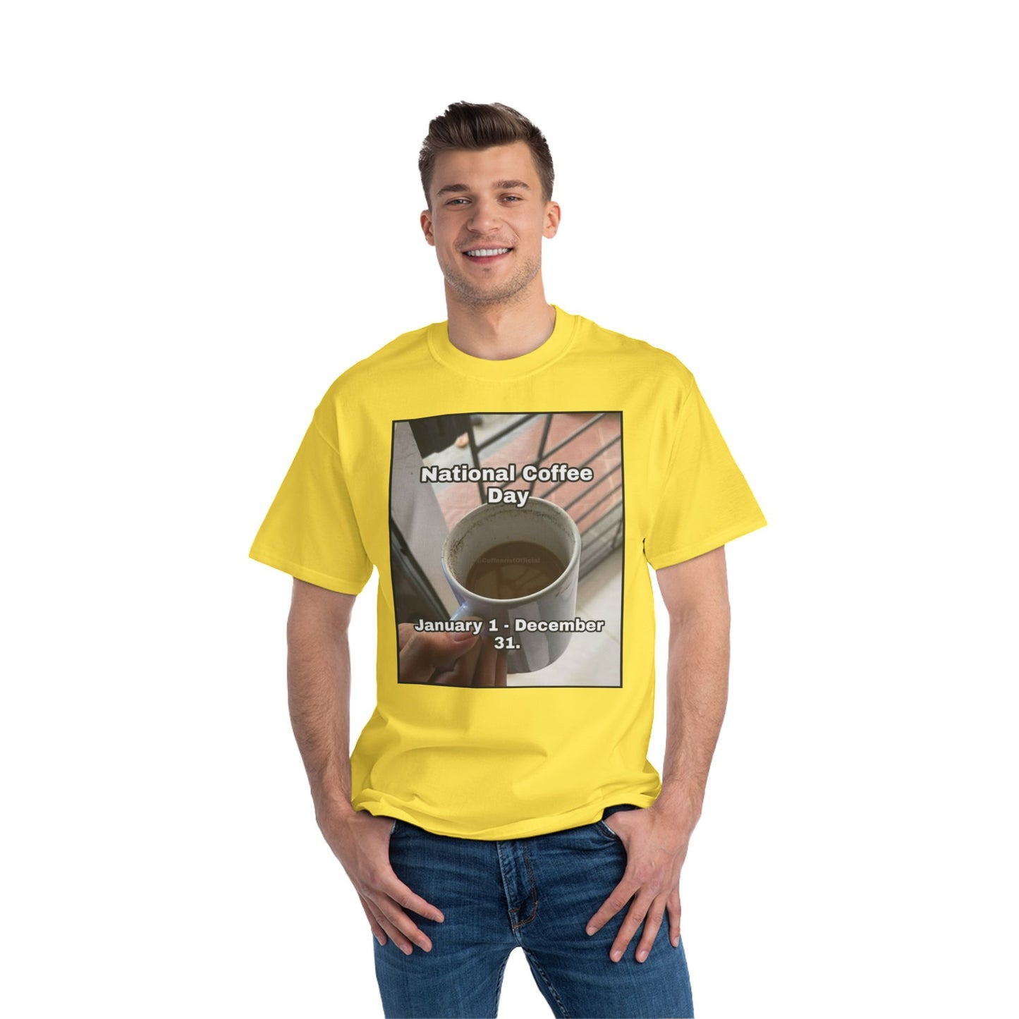 National Coffee Day Men's Short-Sleeve Crewneck Tee