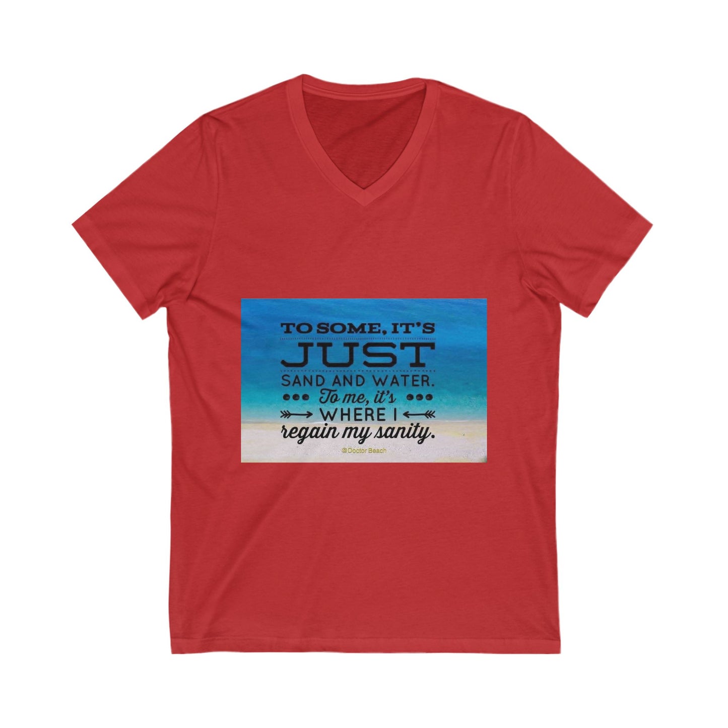 Dr. Beach Unisex Short Sleeve V-Neck Tee