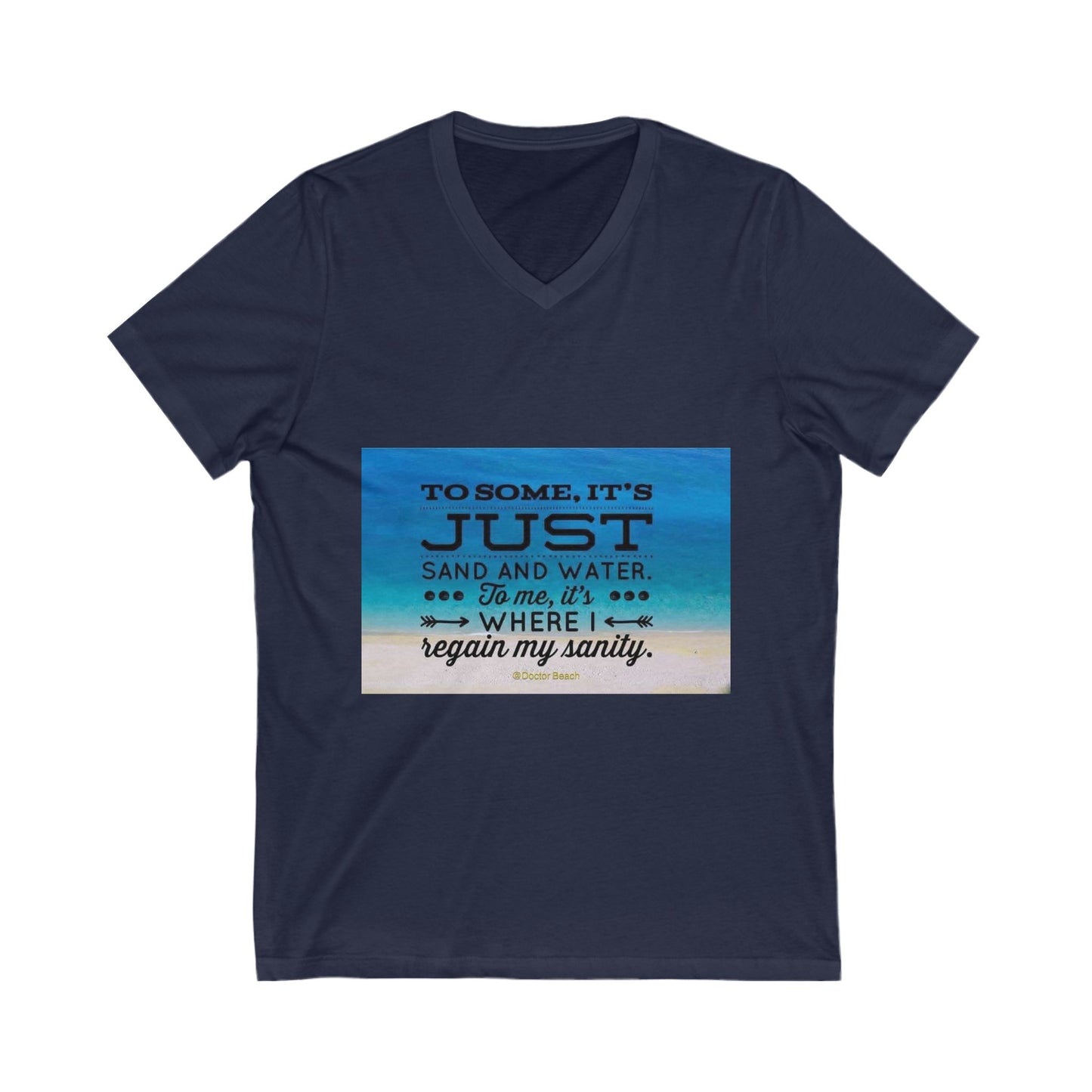 Dr. Beach Unisex Short Sleeve V-Neck Tee