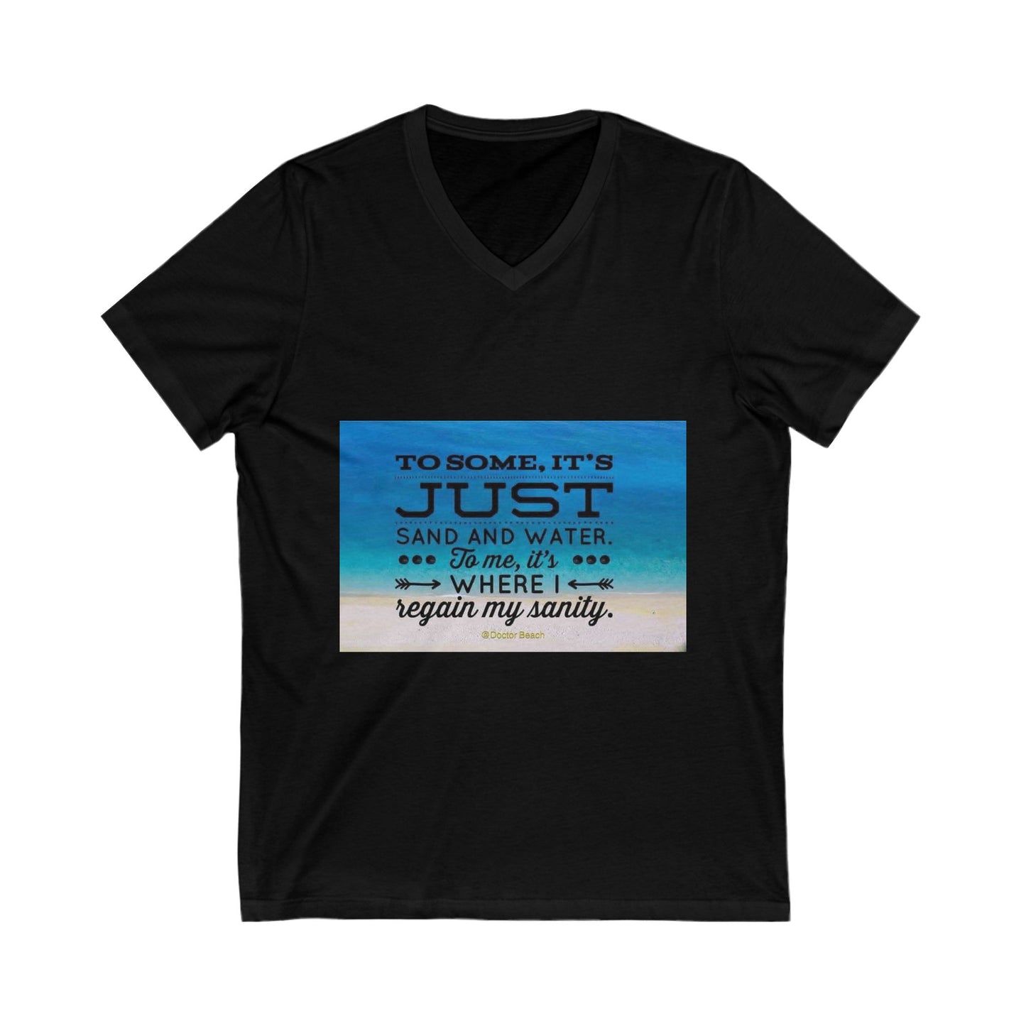 Dr. Beach Unisex Short Sleeve V-Neck Tee