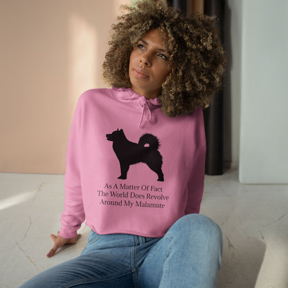 Matter Of Fact Malamute Women's Crop Hoodie