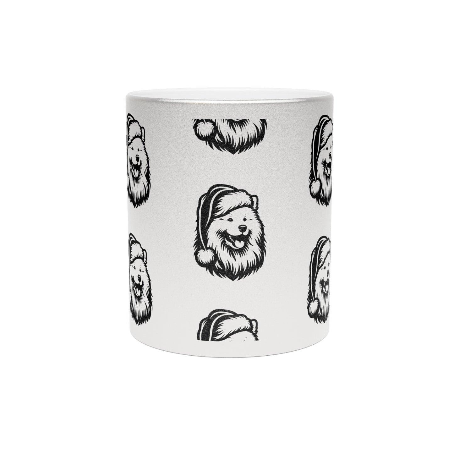 Santa Paws Samoyed Metallic Coffee Mug